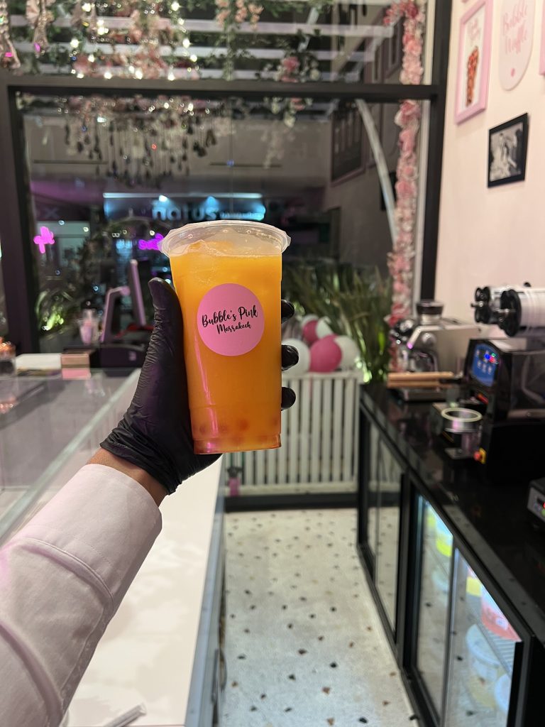 Bubble tea sur-mesure Bubble's Pink Marrakech