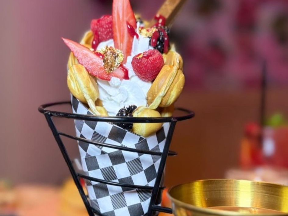 Bubble waffle chocolat crème